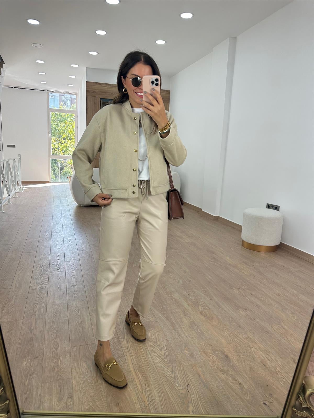 Marka Model Kaşe Bomber Ceket- Bej