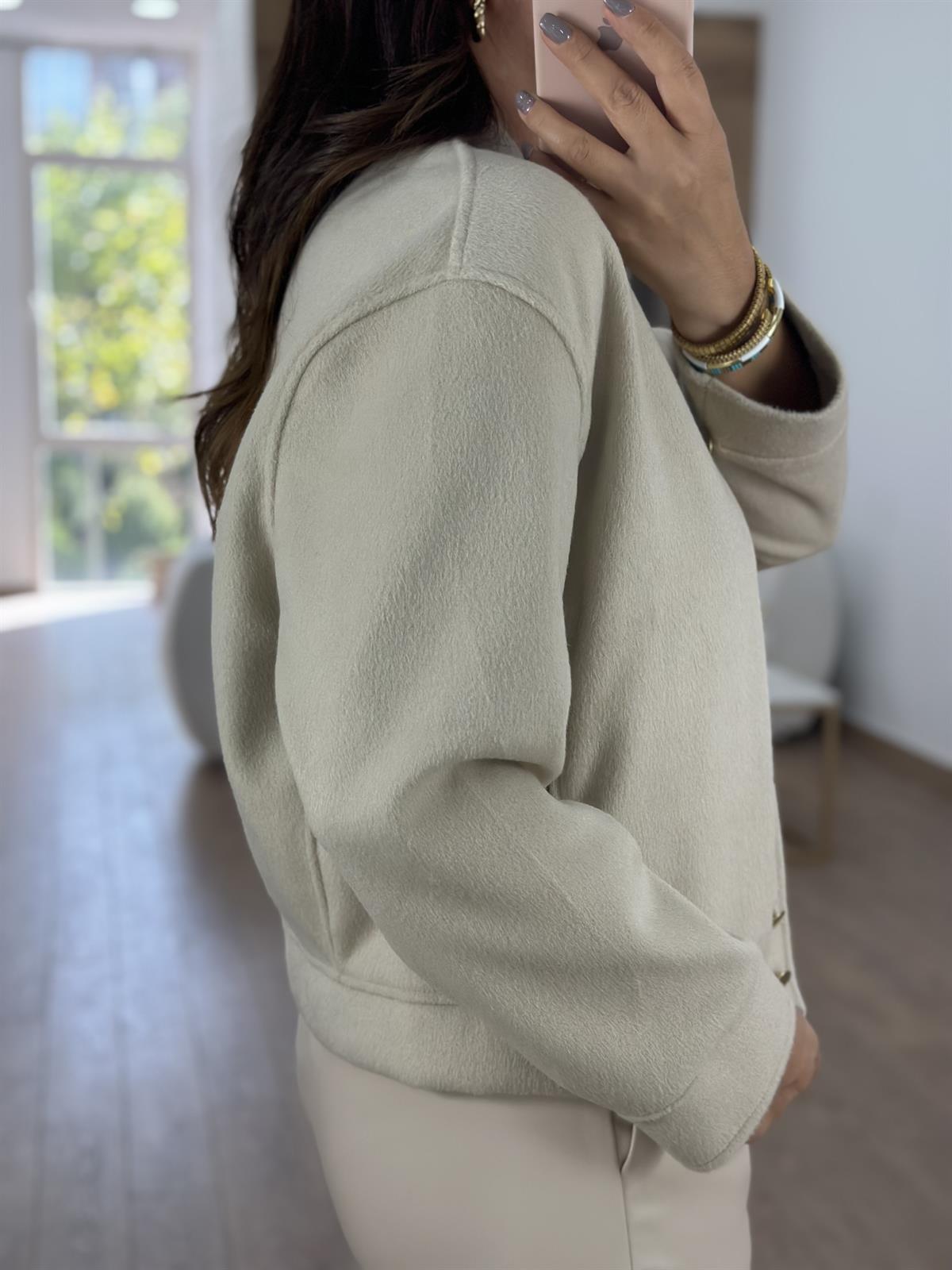 Marka Model Kaşe Bomber Ceket- Bej