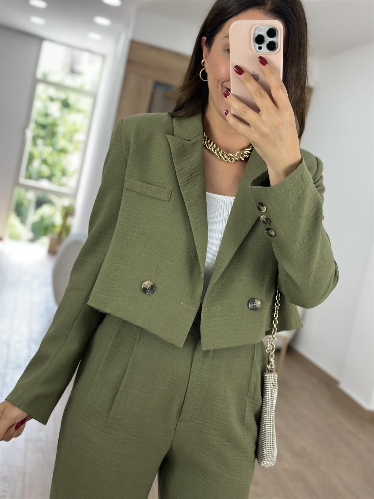 Marka Model Kısa Ceketli Takım-Haki