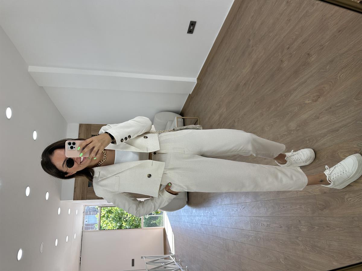 Marka Model Kısa Ceketli Takım-Taş