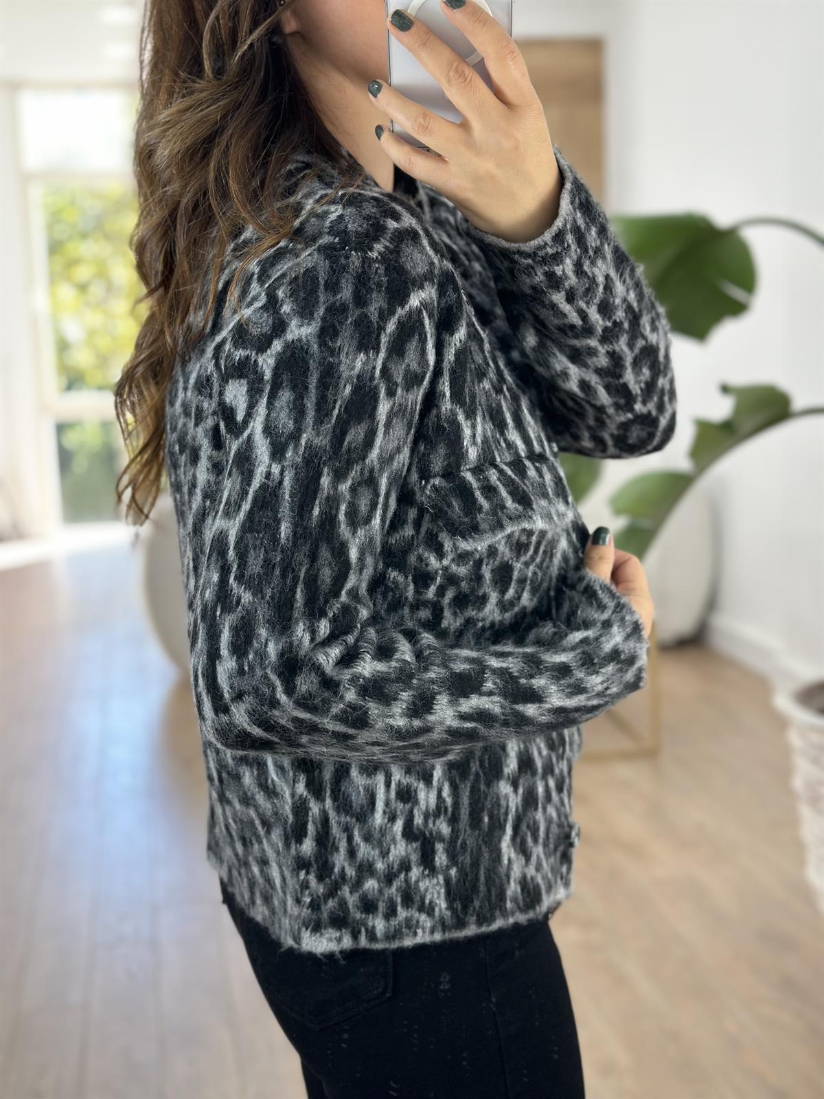 Marka Model Leopar Triko Ceket