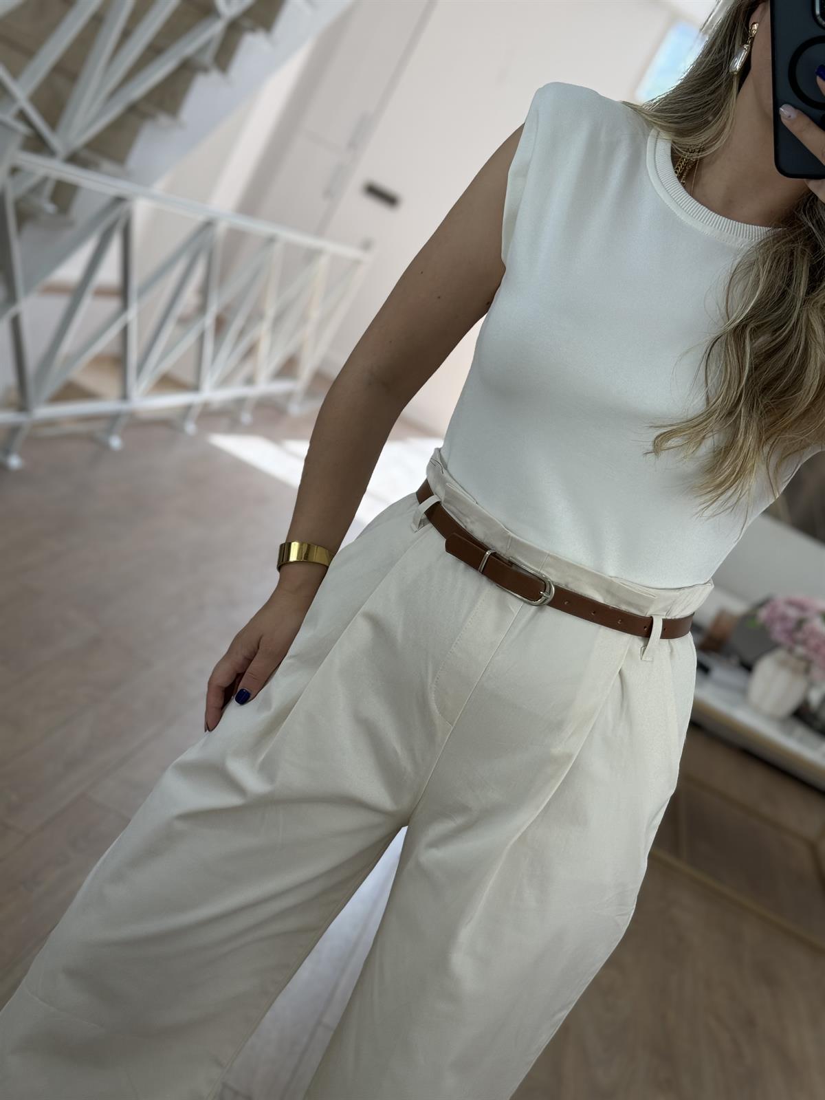 Marka Model Likralı Kemerli Tulum