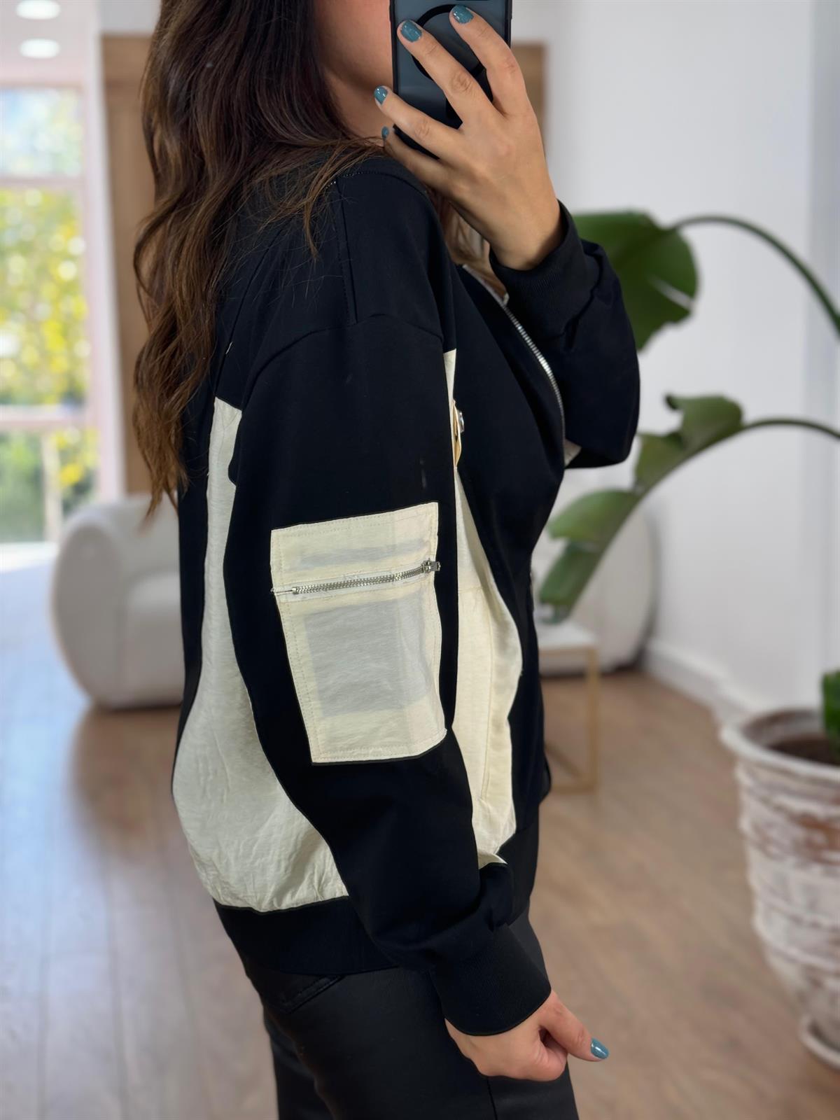 Marka Model Paraşüt Garnili Sweatshirt 