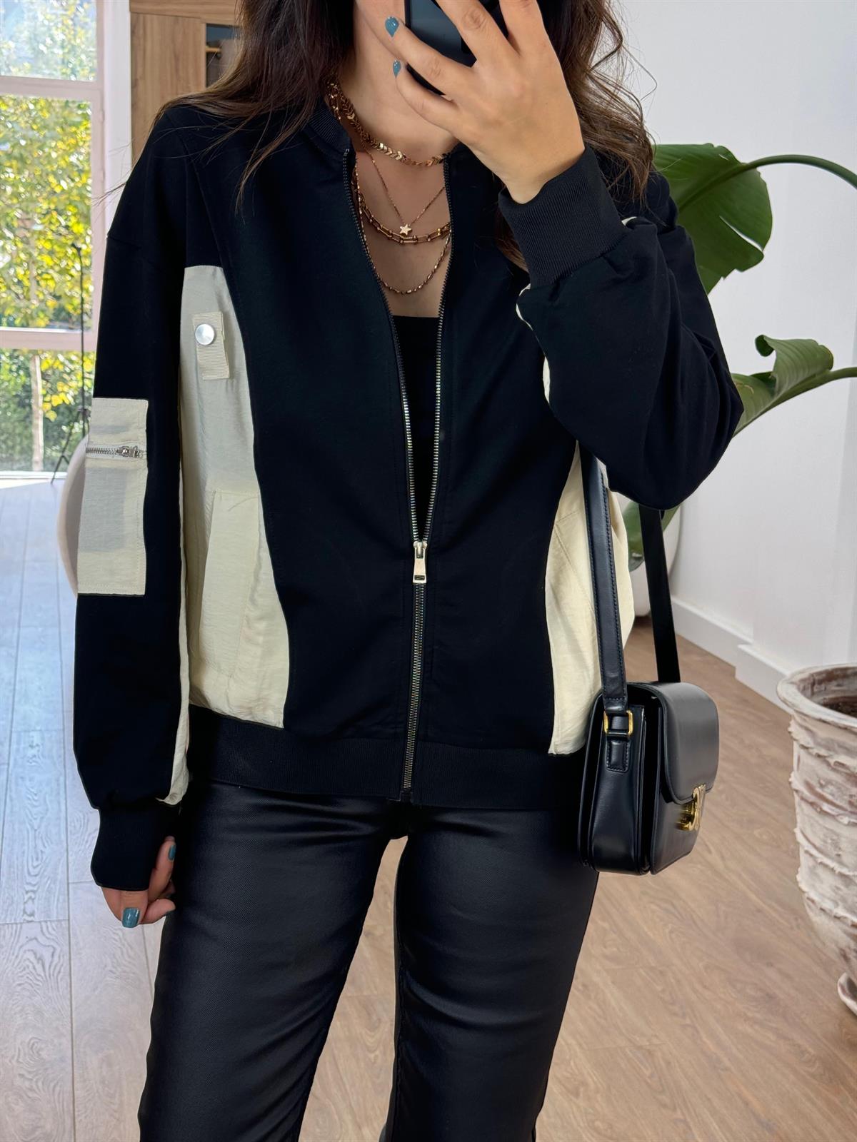 Marka Model Paraşüt Garnili Sweatshirt 