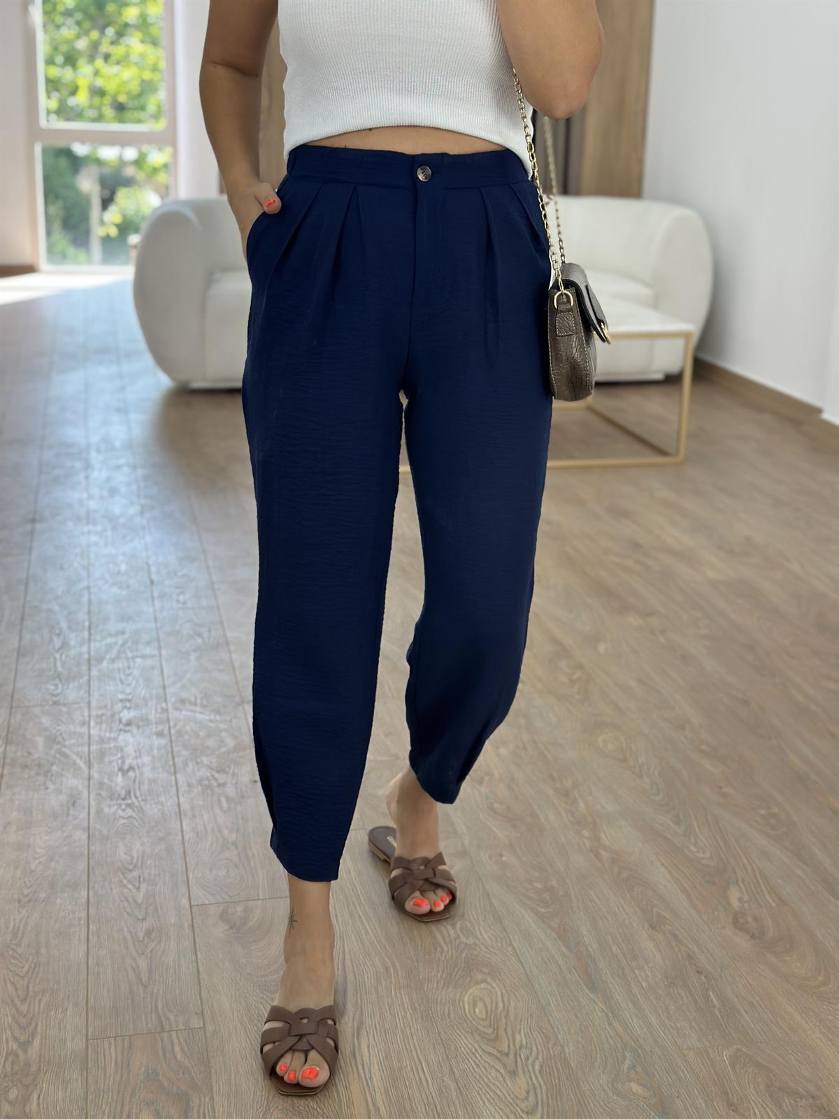 Marka Model Pensli Pantolon-Lacivert