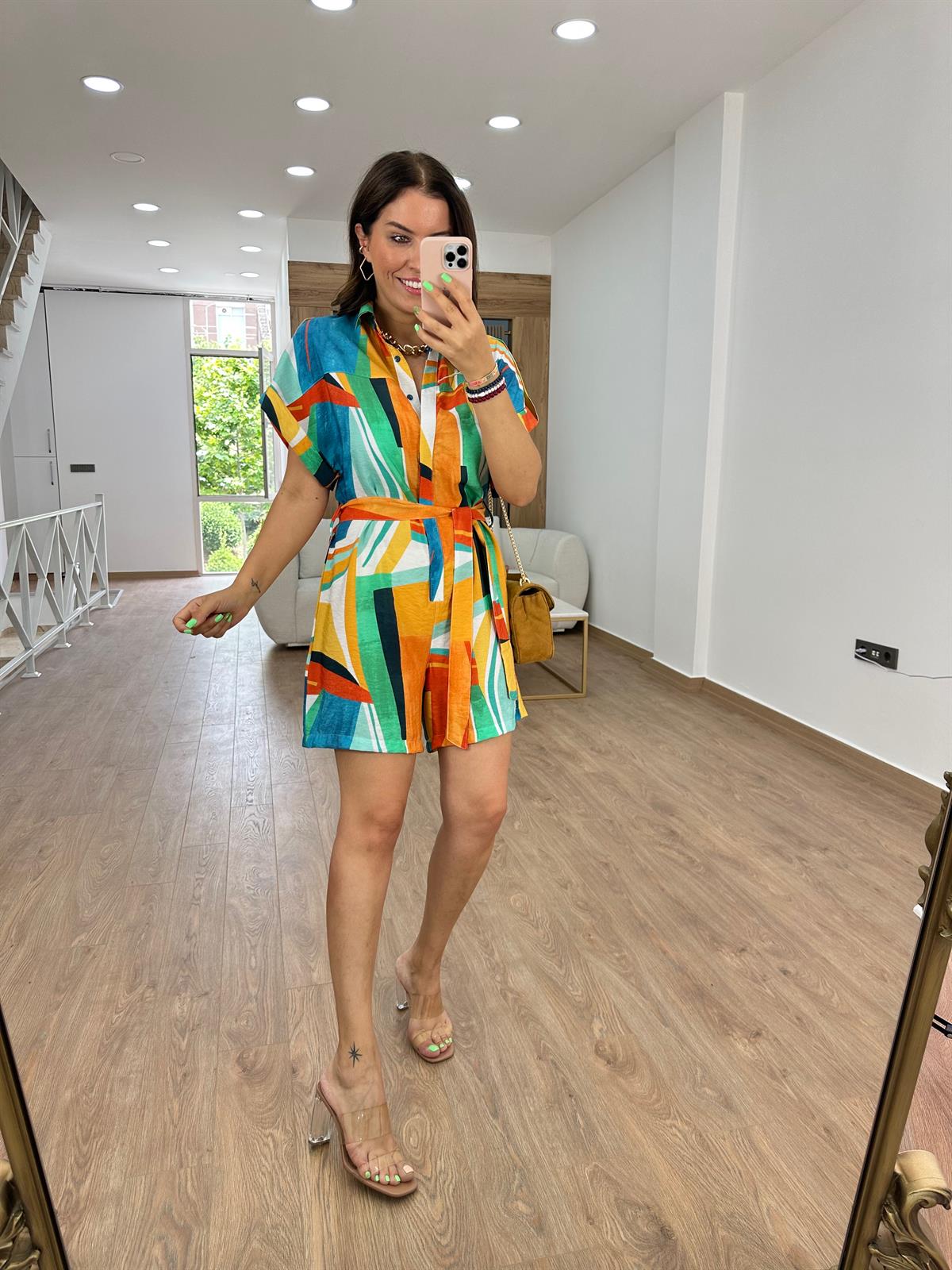 Marka Model Renkli Tulum-Desenli