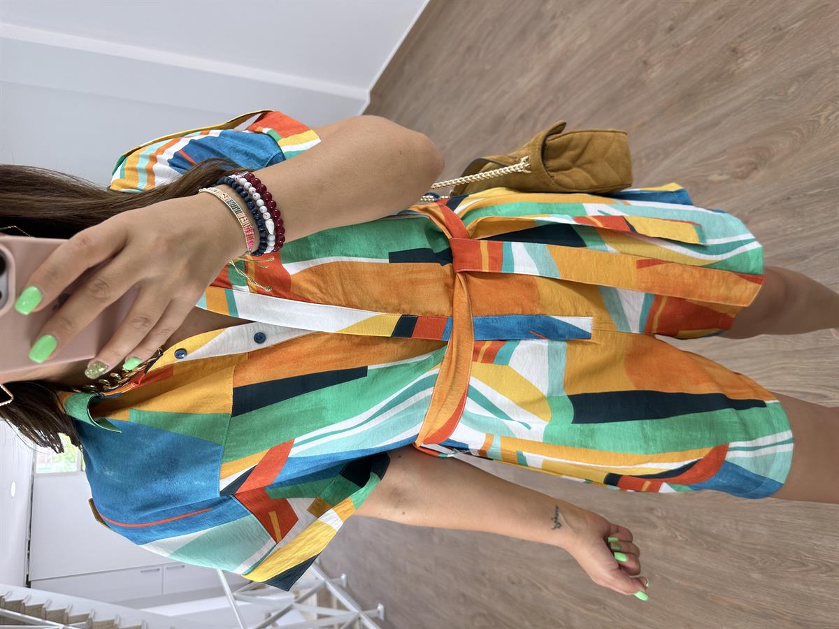 Marka Model Renkli Tulum-Desenli