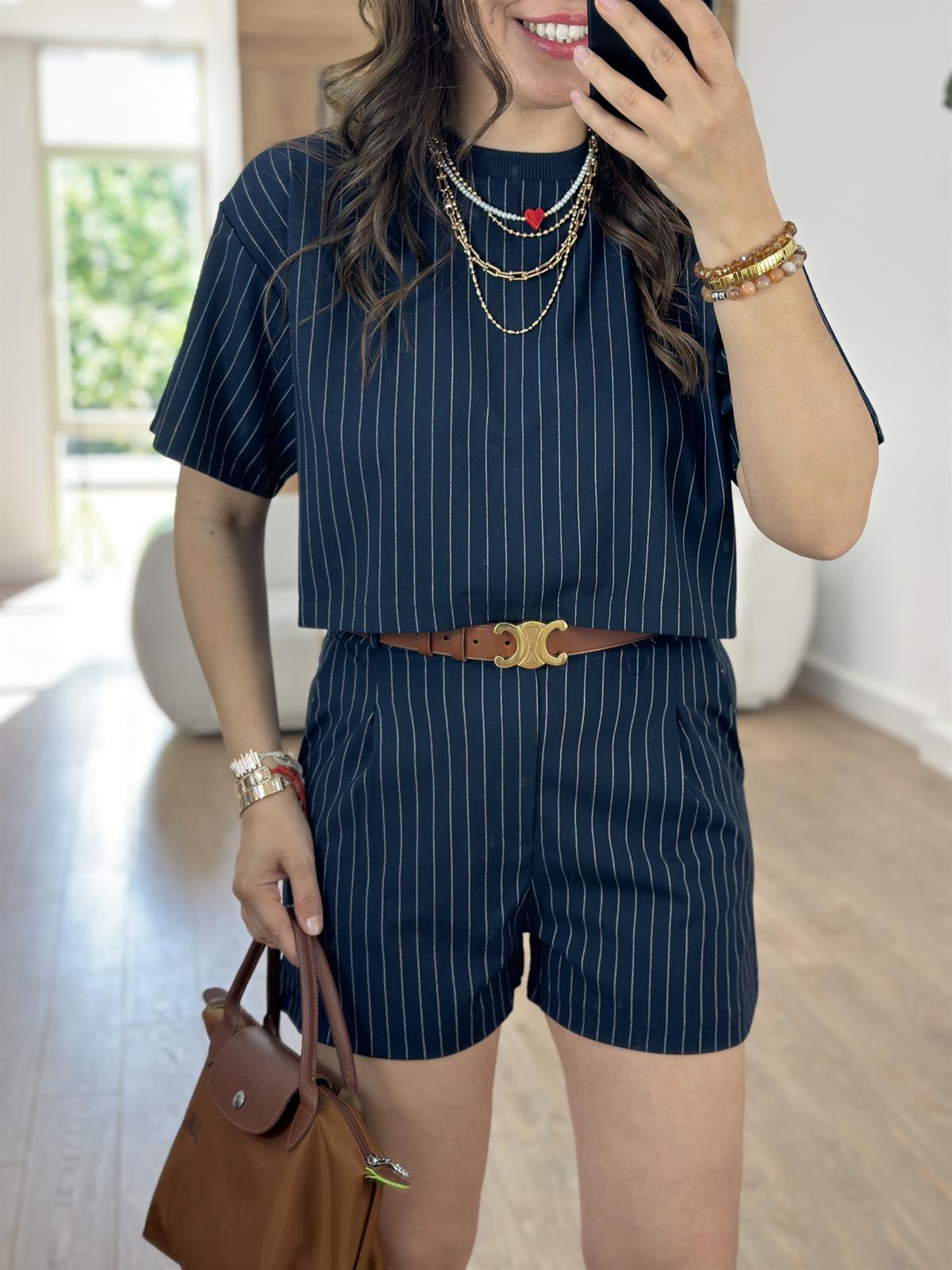 Marka Model Şortlu Takım-Lacivert