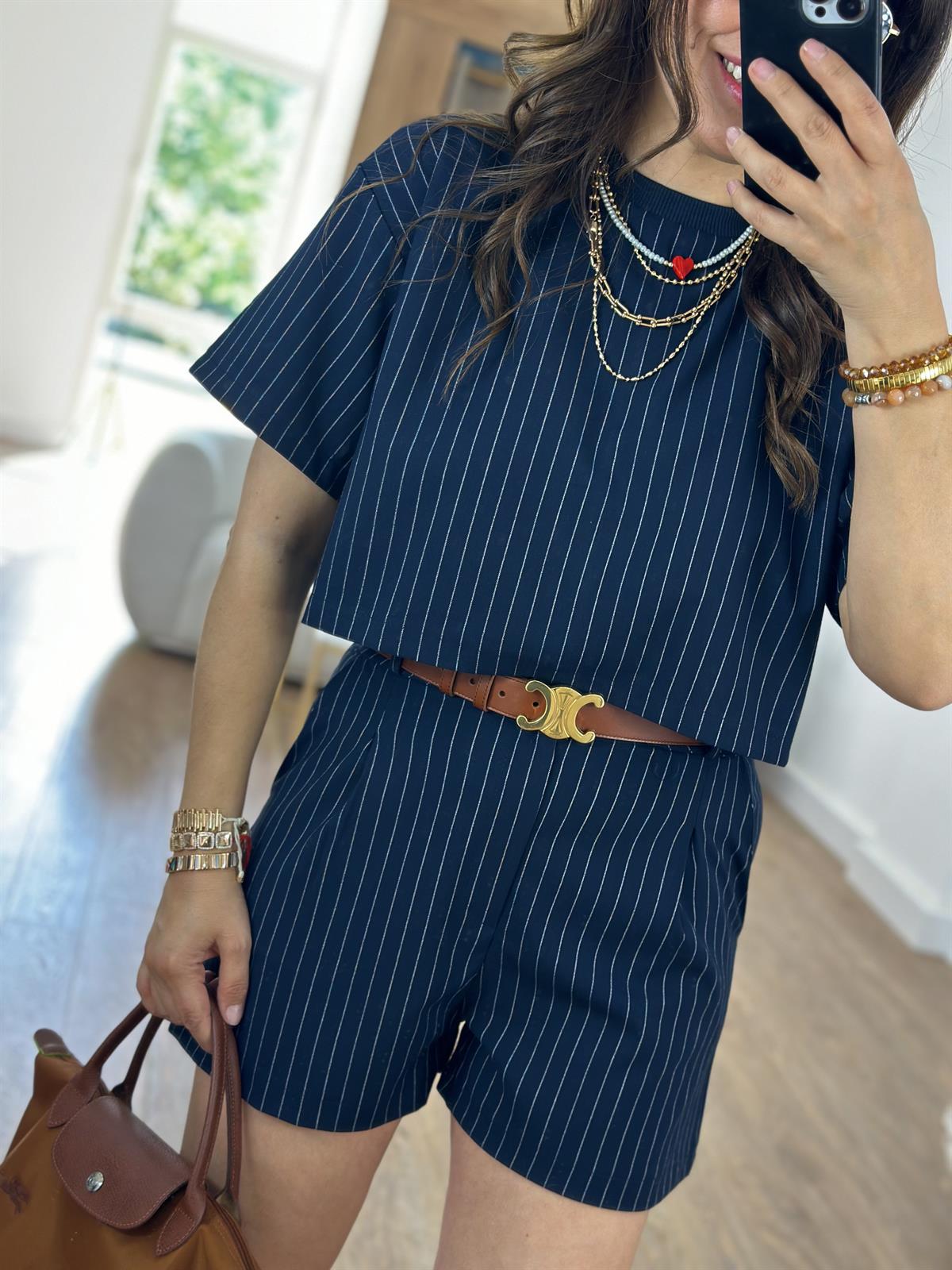 Marka Model Şortlu Takım-Lacivert