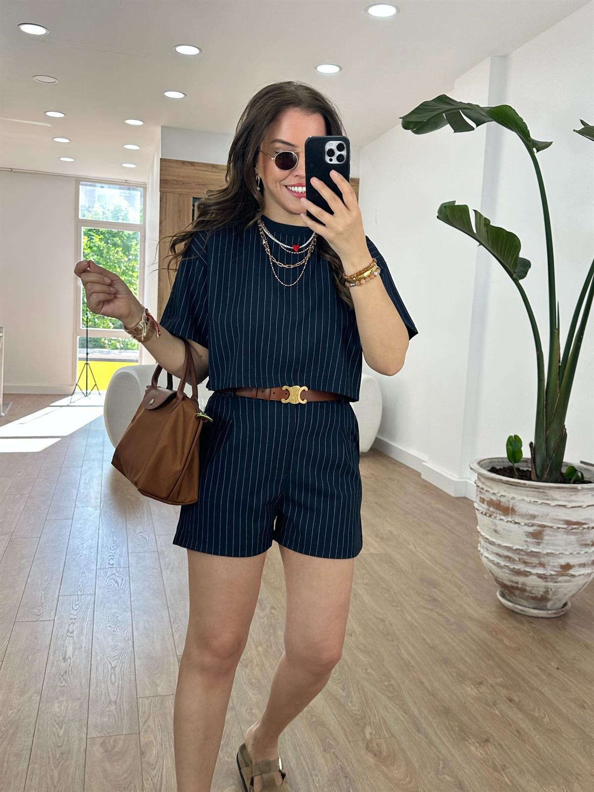 Marka Model Şortlu Takım-Lacivert