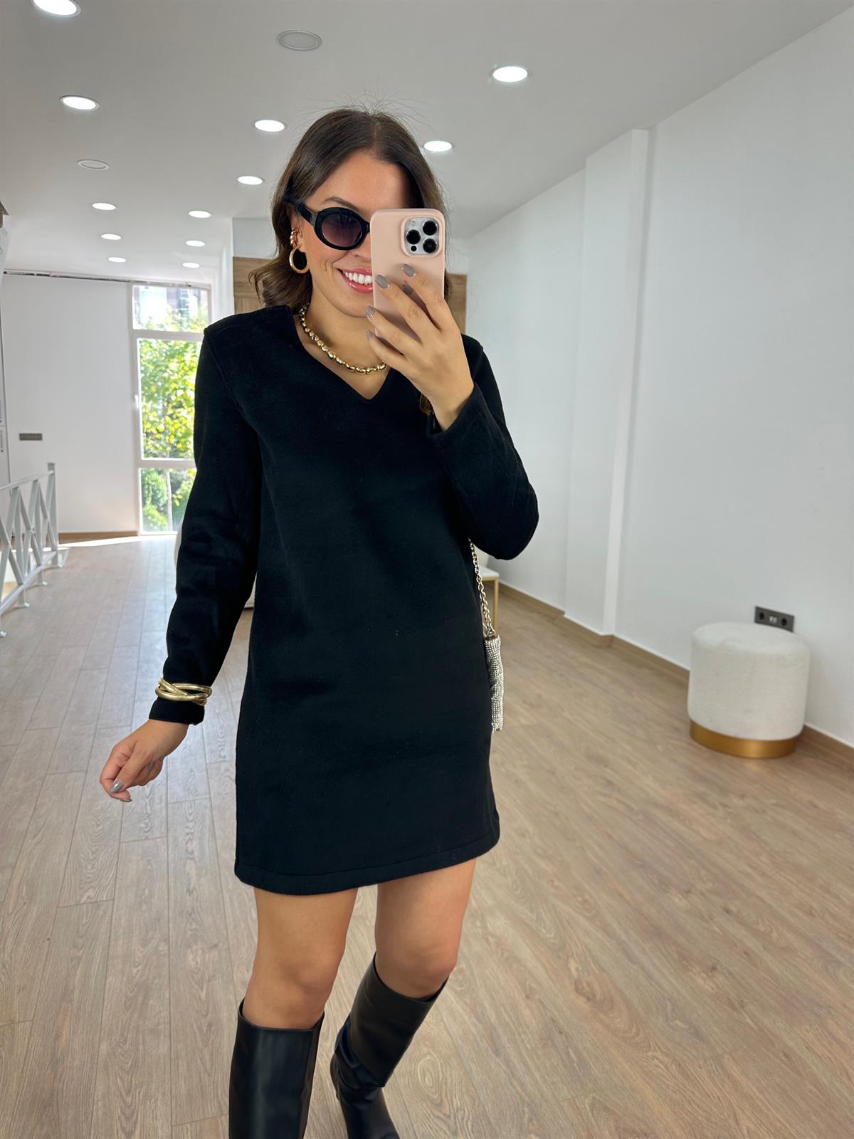 Marka Model Vatkalı Kaşe Elbise