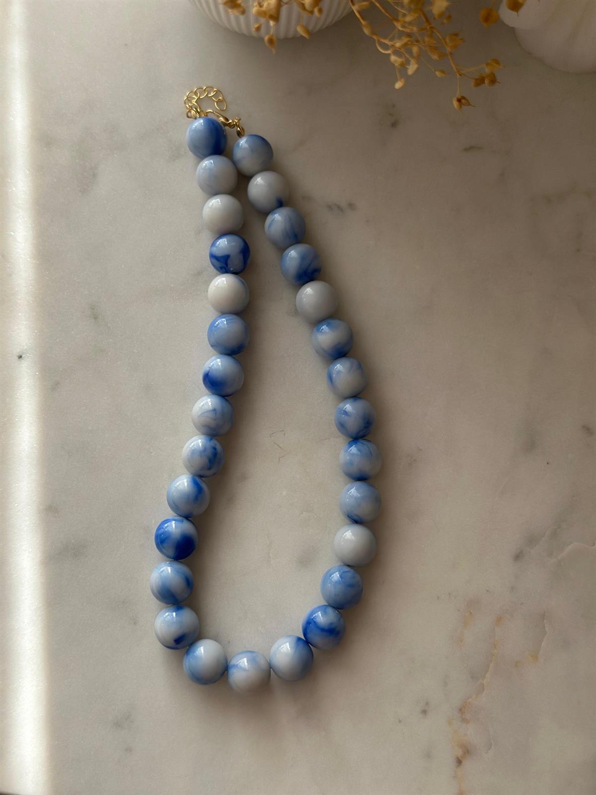 Mavi Boncuk Tasarım Kolye