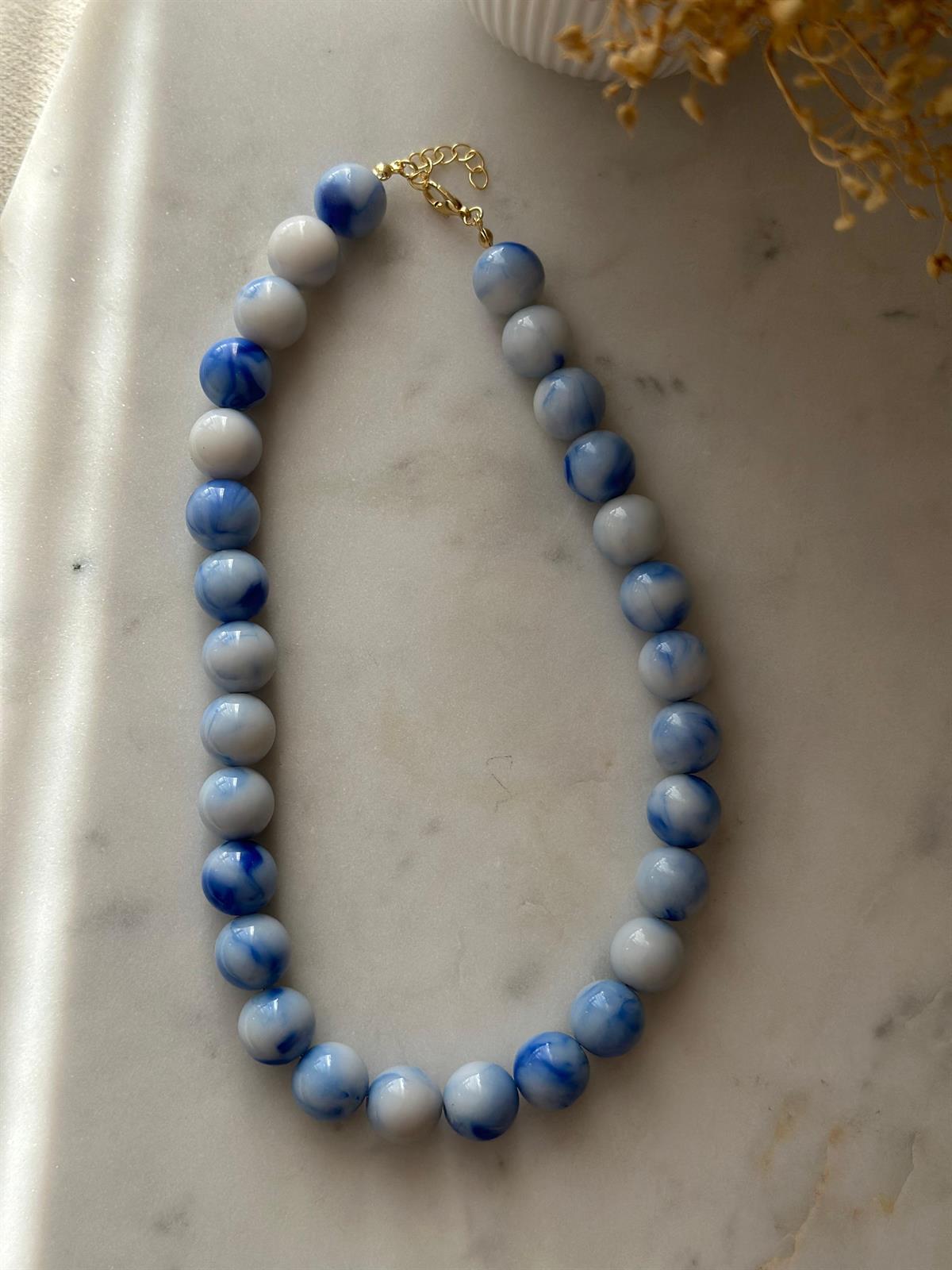 Mavi Boncuk Tasarım Kolye