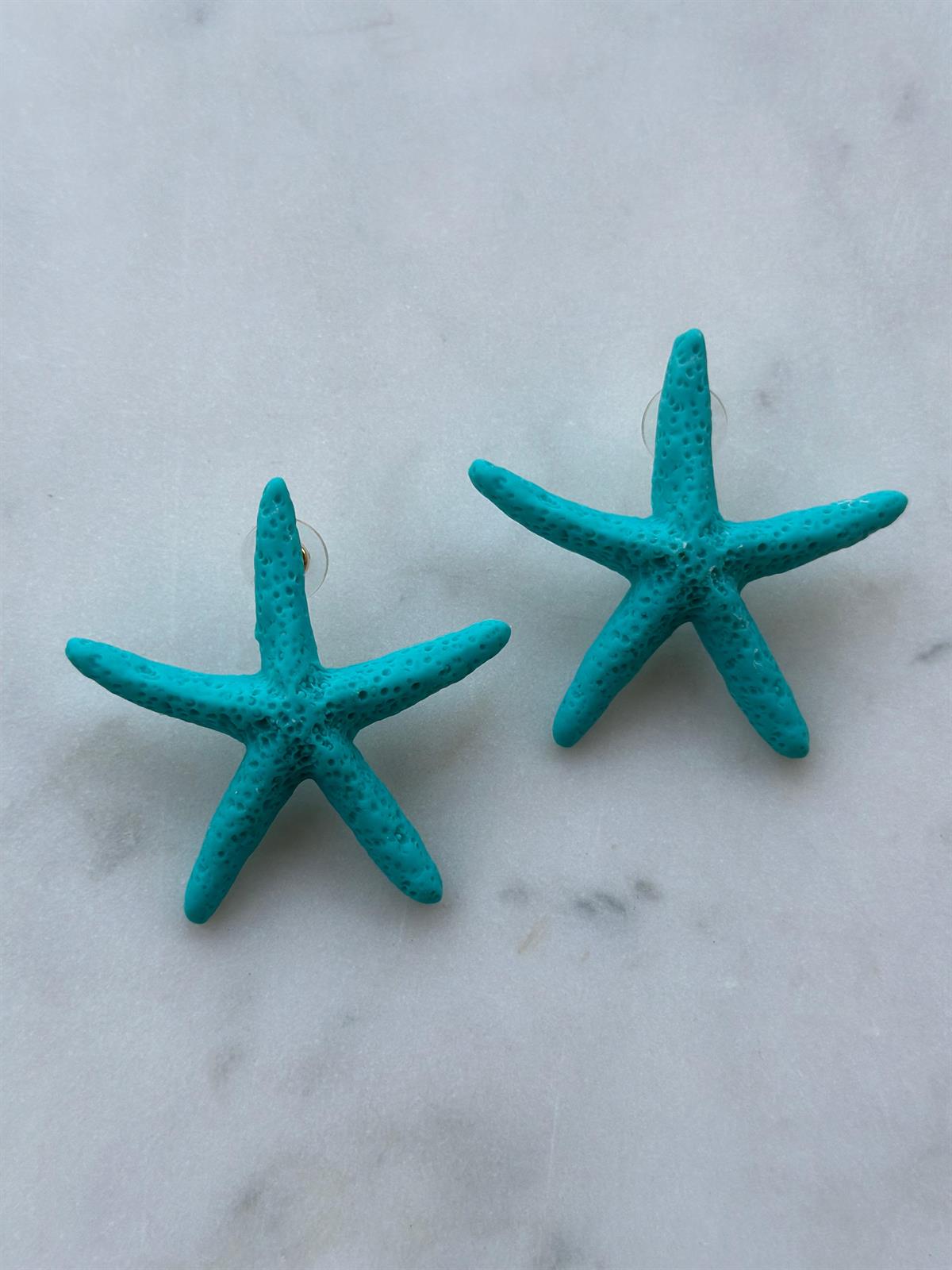 Mavi Yıldız Tasarım Küpe