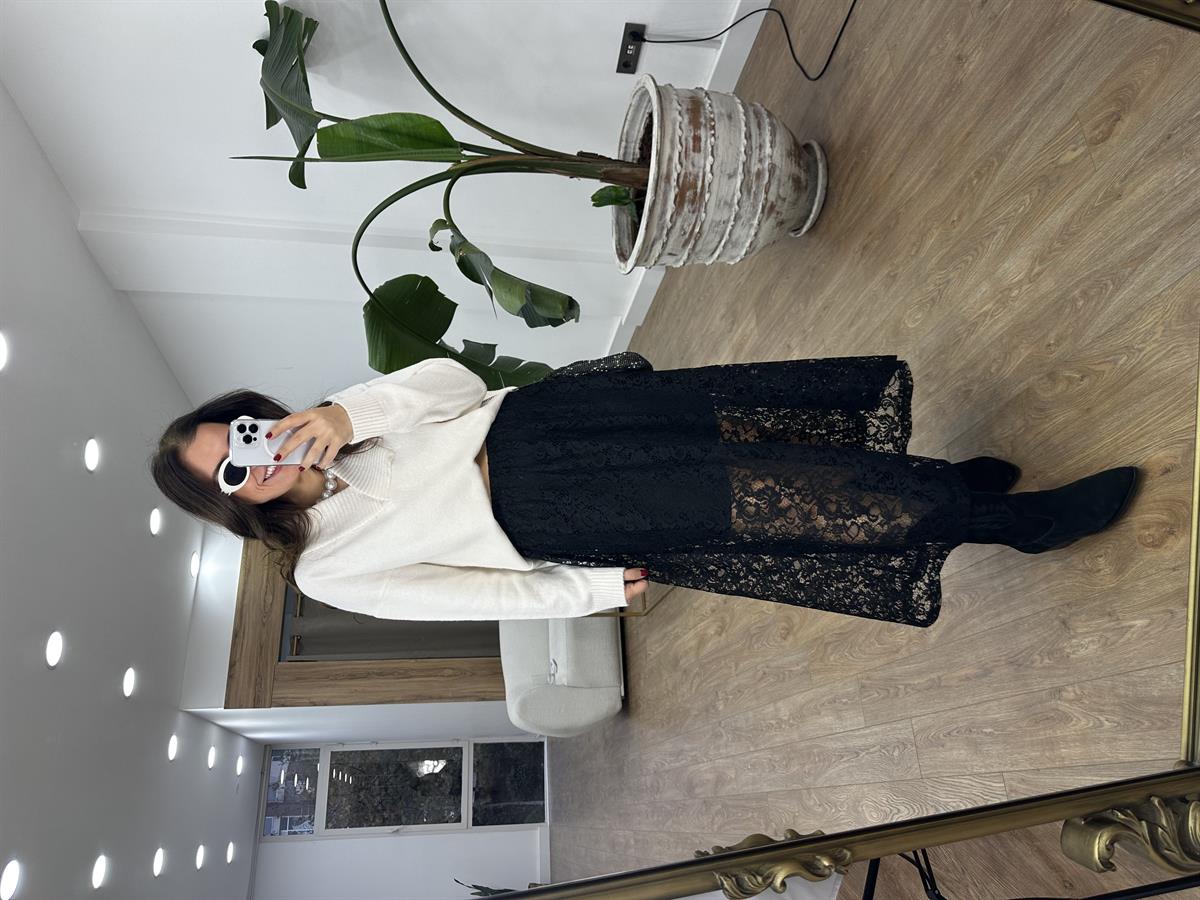 Midi Boy Dantel Etek 