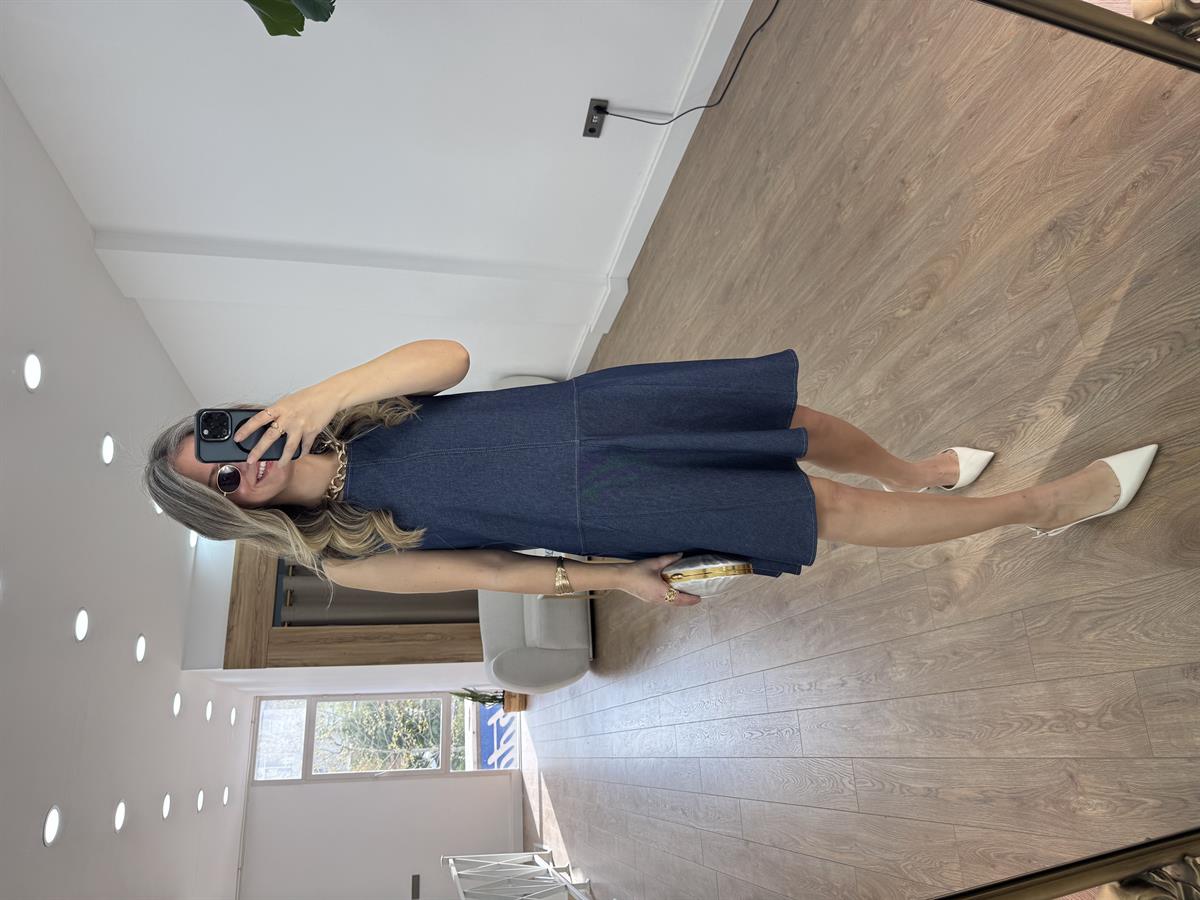 Midi Denim Elbise