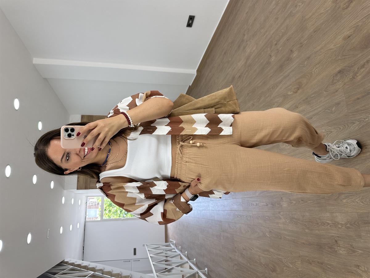 Müslin Pantolon-Bej