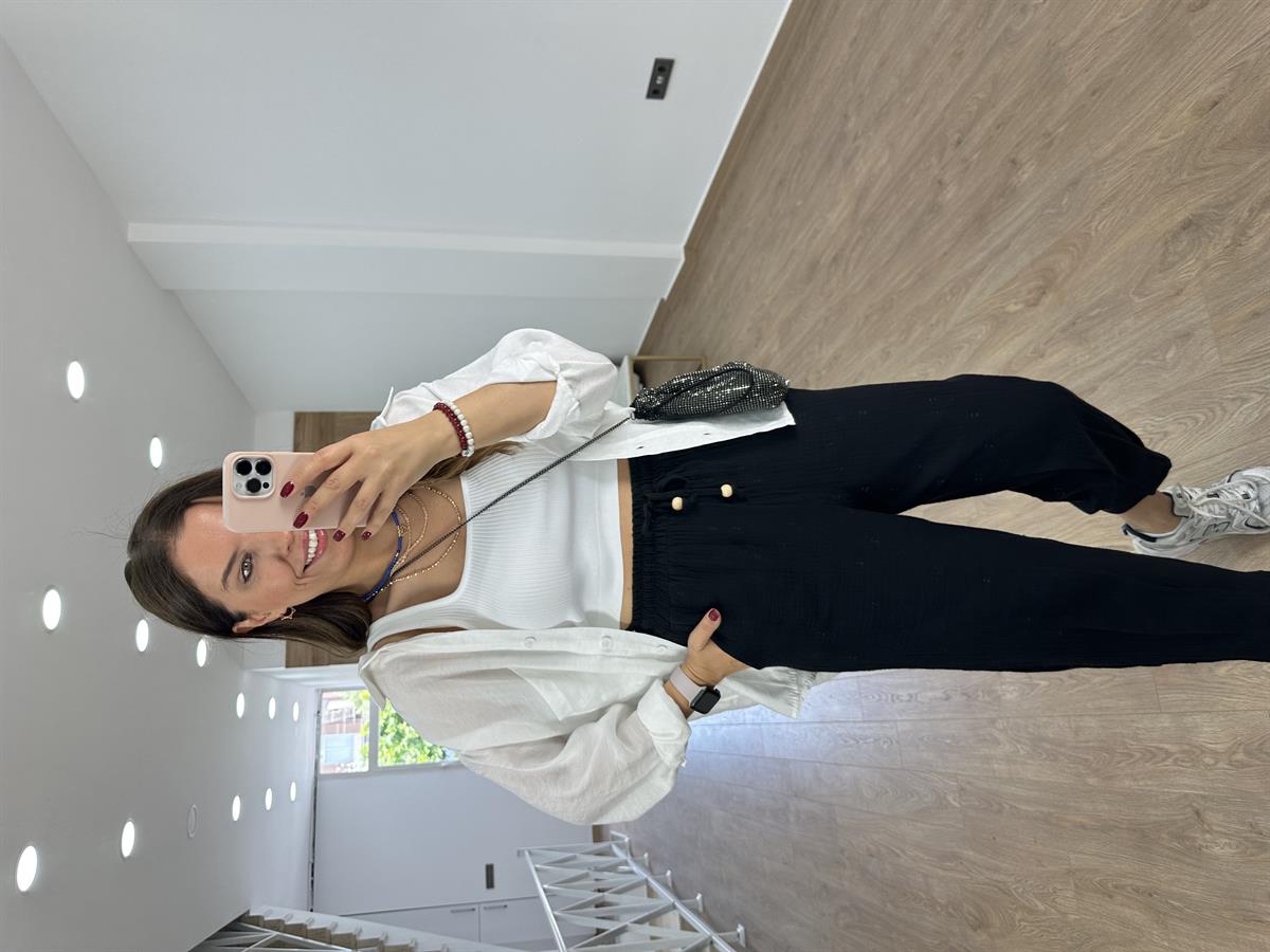 Müslin Pantolon-Siyah