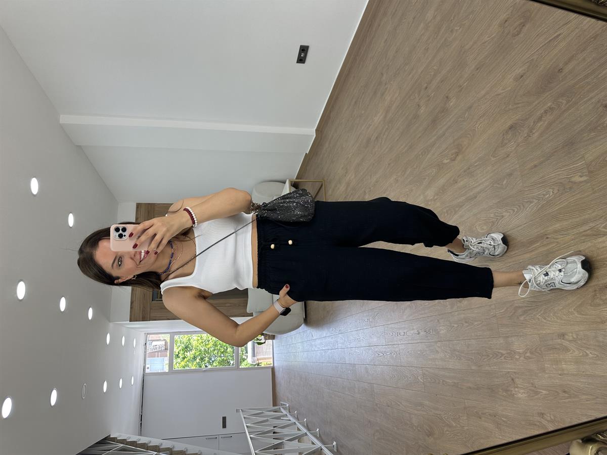 Müslin Pantolon-Siyah