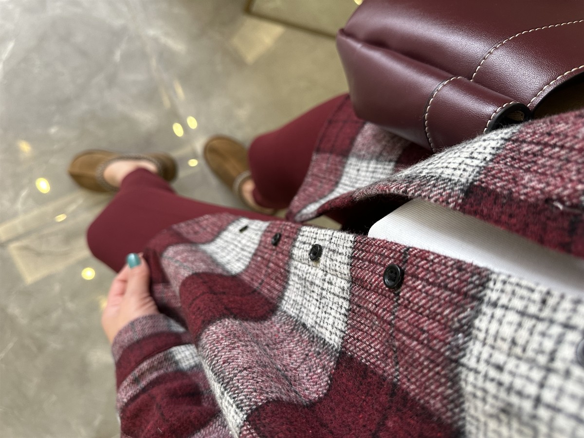 Oduncu Gömlek - Bordo/Krem