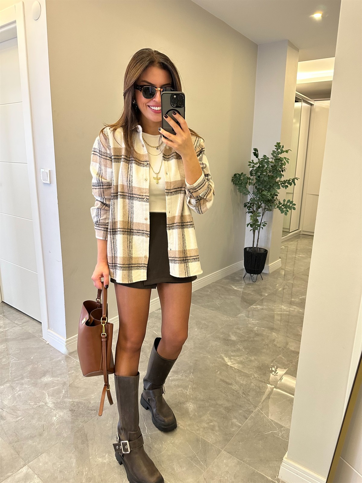 Oduncu Gömlek - Ekru/Bej