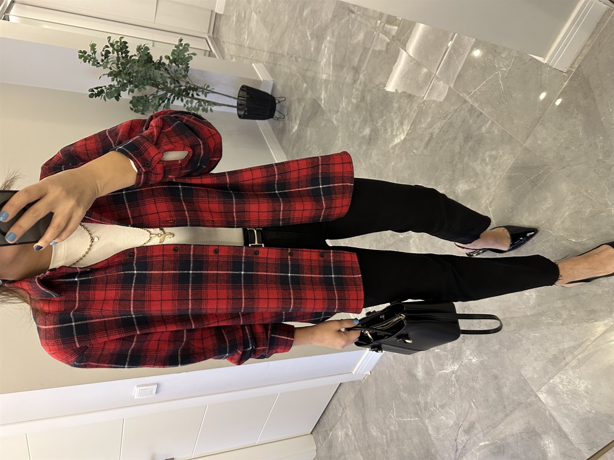 Oduncu Gömlek - Kırmızı/Siyah