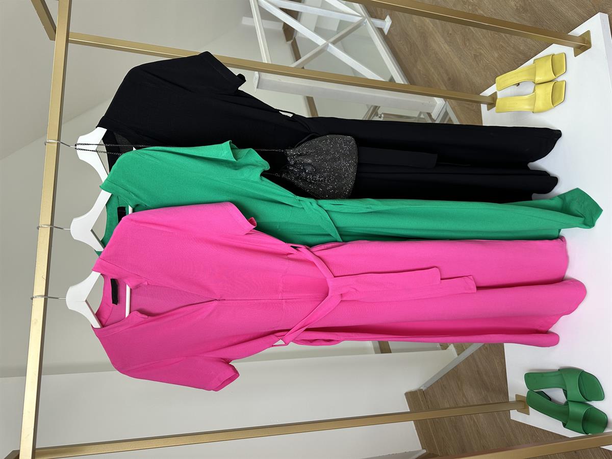 Önden Fermuarlı Marka Model Keten Tulum-Pembe