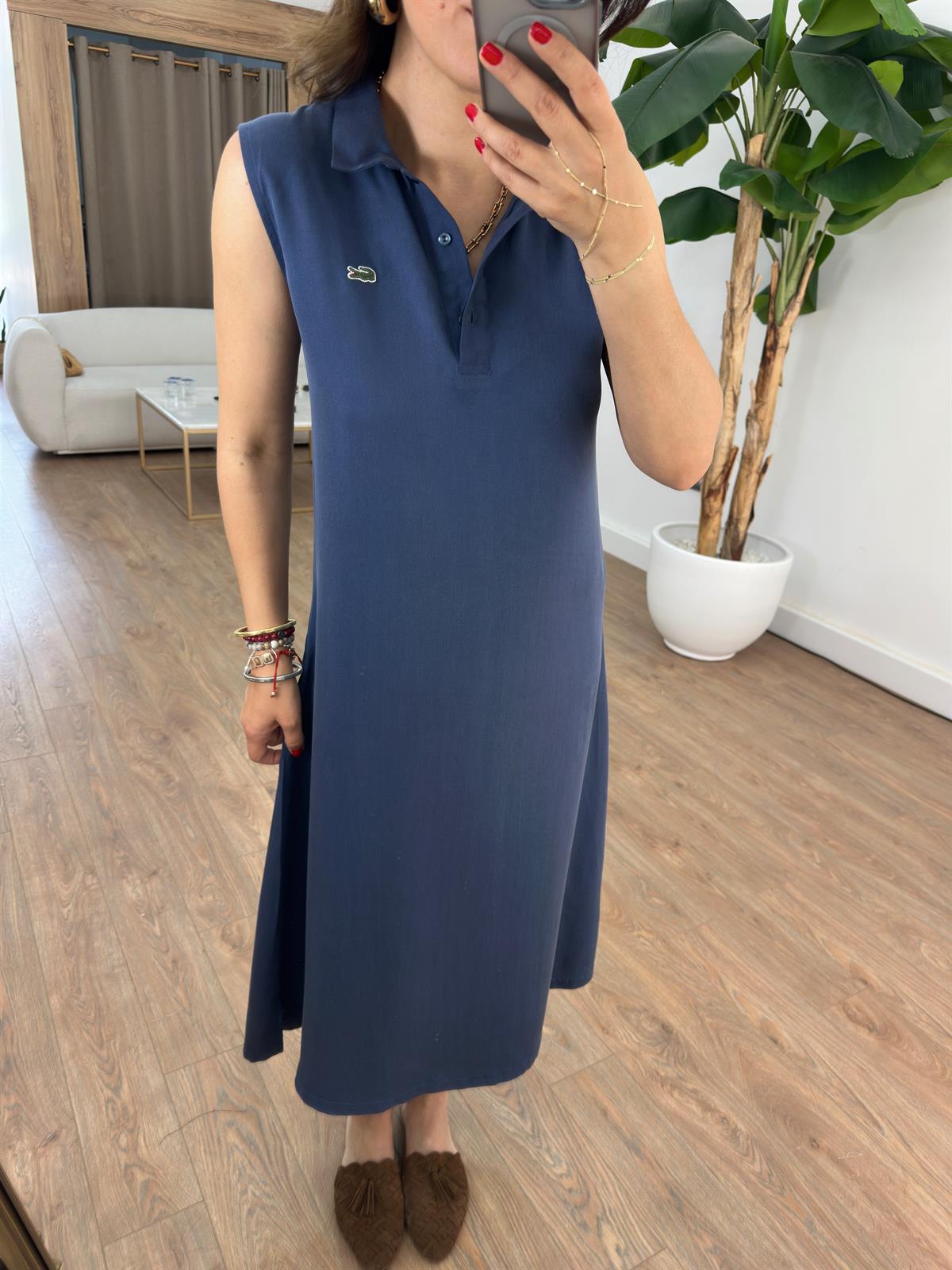 Orijinal Marka Basic Midi Elbise - Lacivert