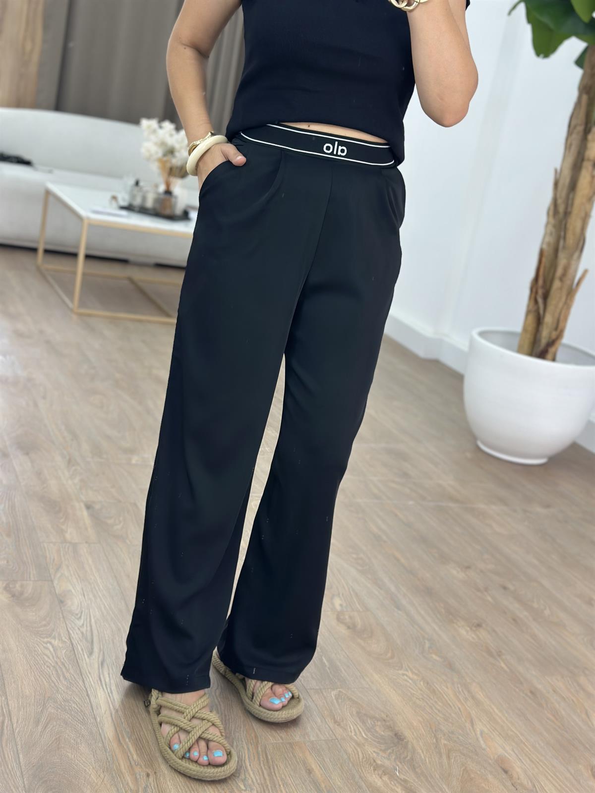 Orijinal Marka Beli Lastikli Bol Paça Pantolon 