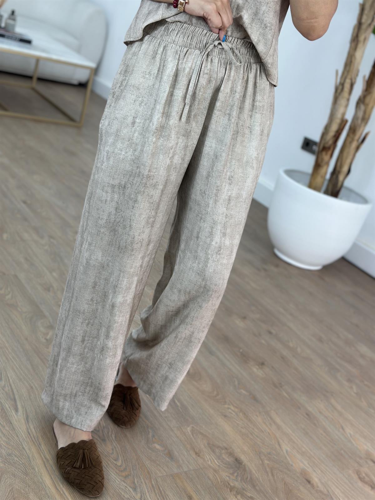 Orijinal Marka Beli Lastikli Pantolon Yelek Takım - Taş