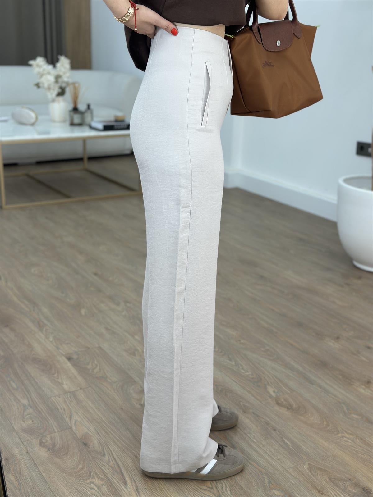 Orijinal Marka Bol Paça Modal Pantolon - Taş