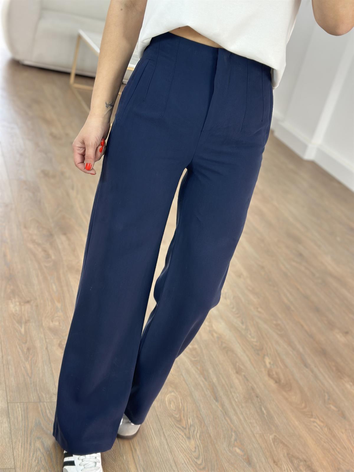 Orijinal Marka Bol Paça Modal Pantolon - Lacivert