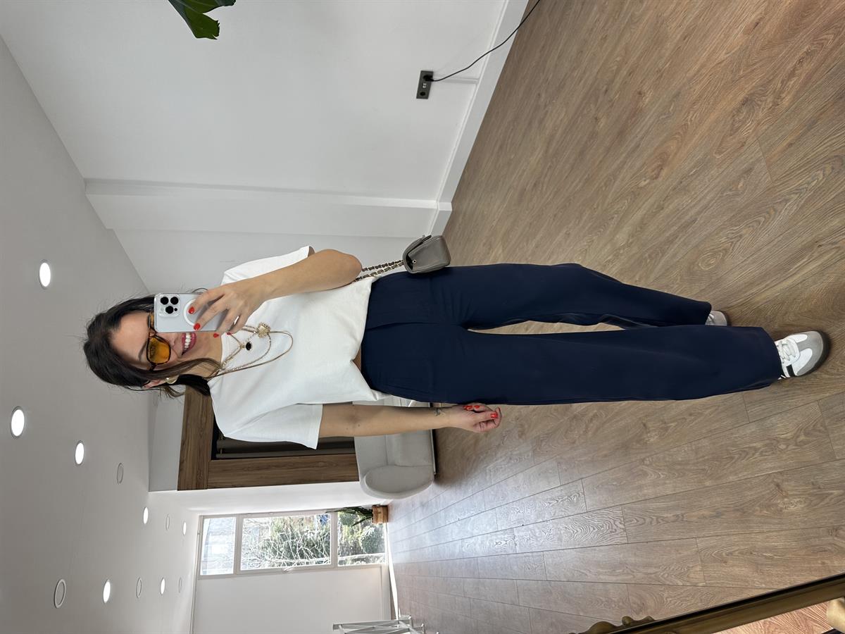 Orijinal Marka Bol Paça Modal Pantolon - Lacivert