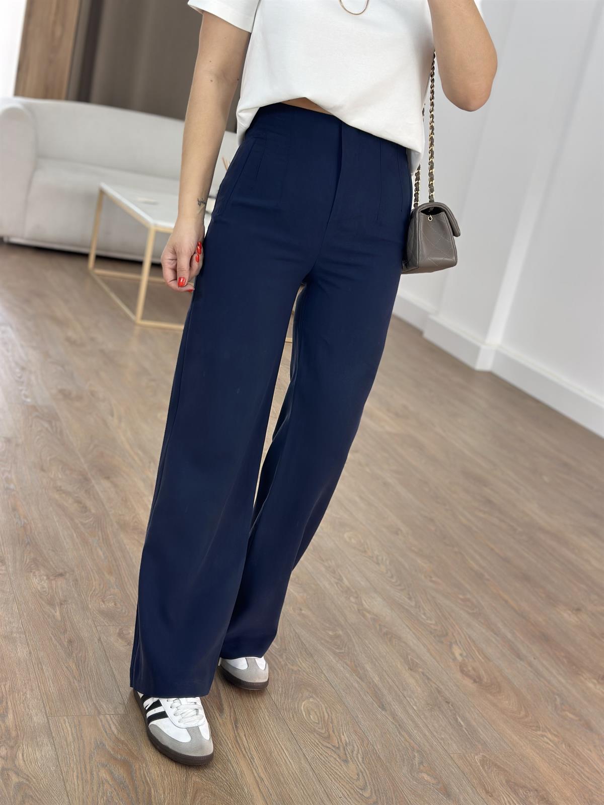 Orijinal Marka Bol Paça Modal Pantolon - Lacivert