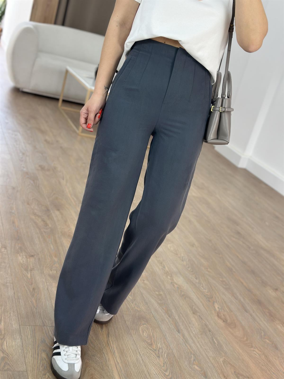 Orijinal Marka Bol Paça Modal Pantolon - Gri