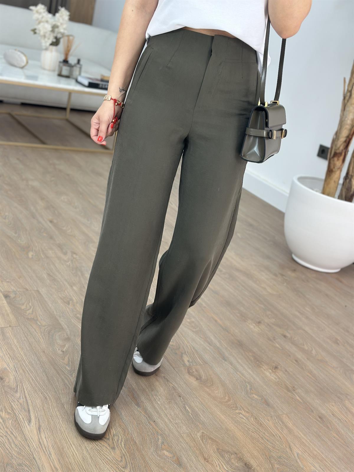 Orijinal Marka Bol Paça Modal Pantolon - Haki