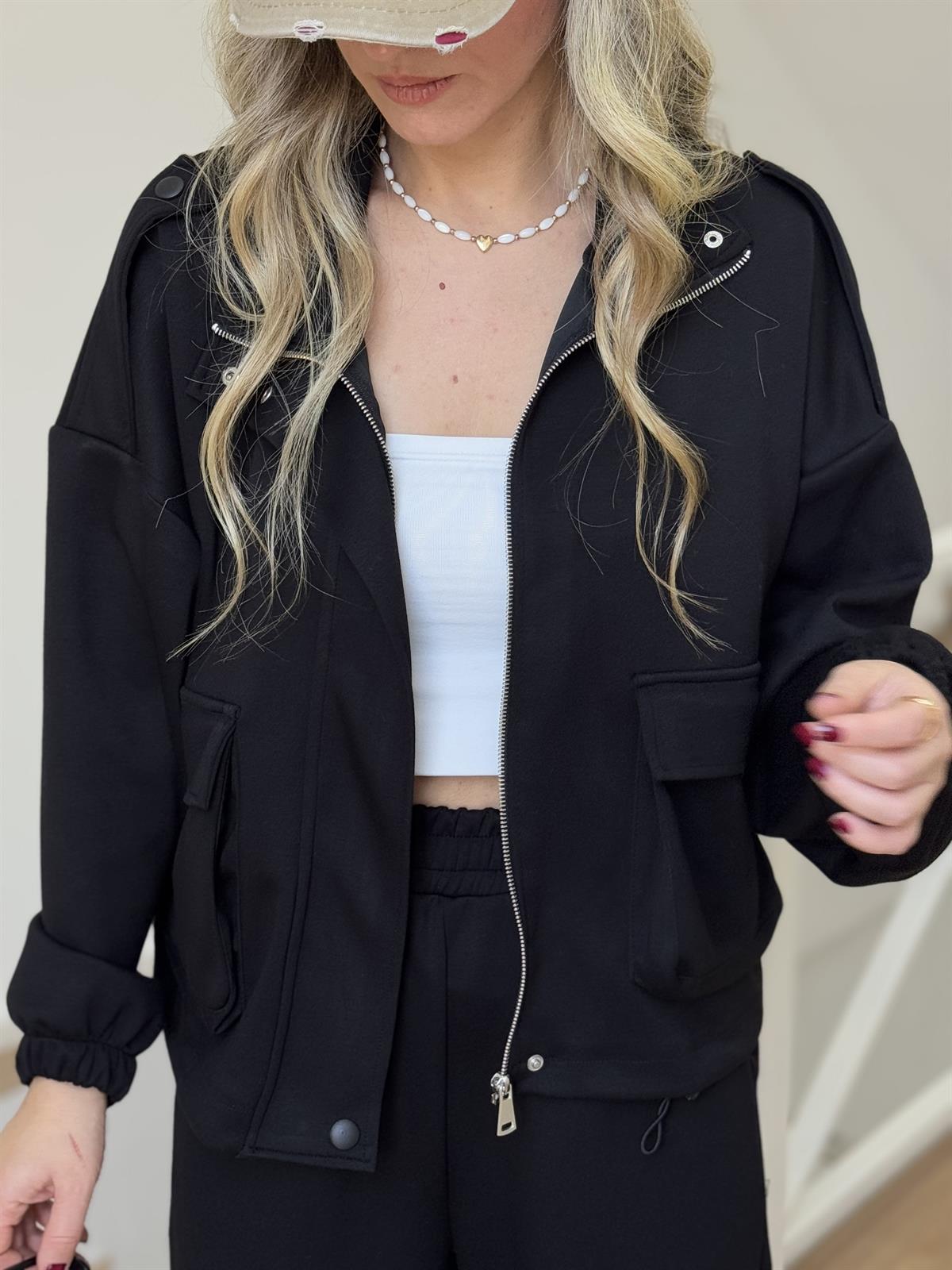 Orijinal Marka Cepli Eşofman Takımı - Siyah