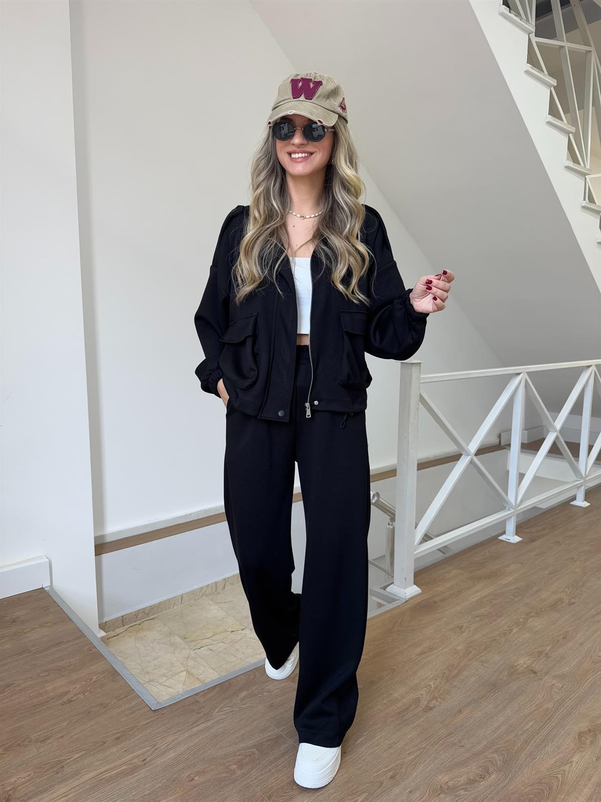 Orijinal Marka Cepli Eşofman Takımı - Siyah