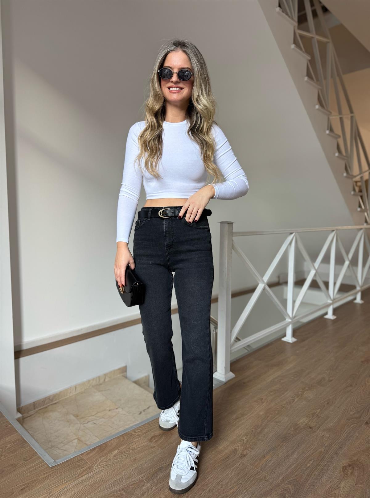 Orijinal Marka Flare Kesim Jean - Antrasit