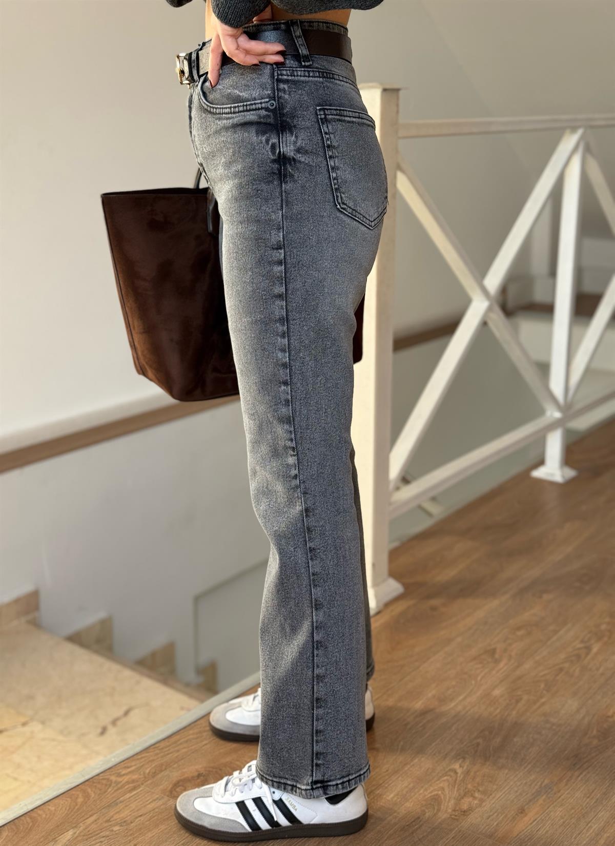 Orijinal Marka Flare Kesim Jean - Gri