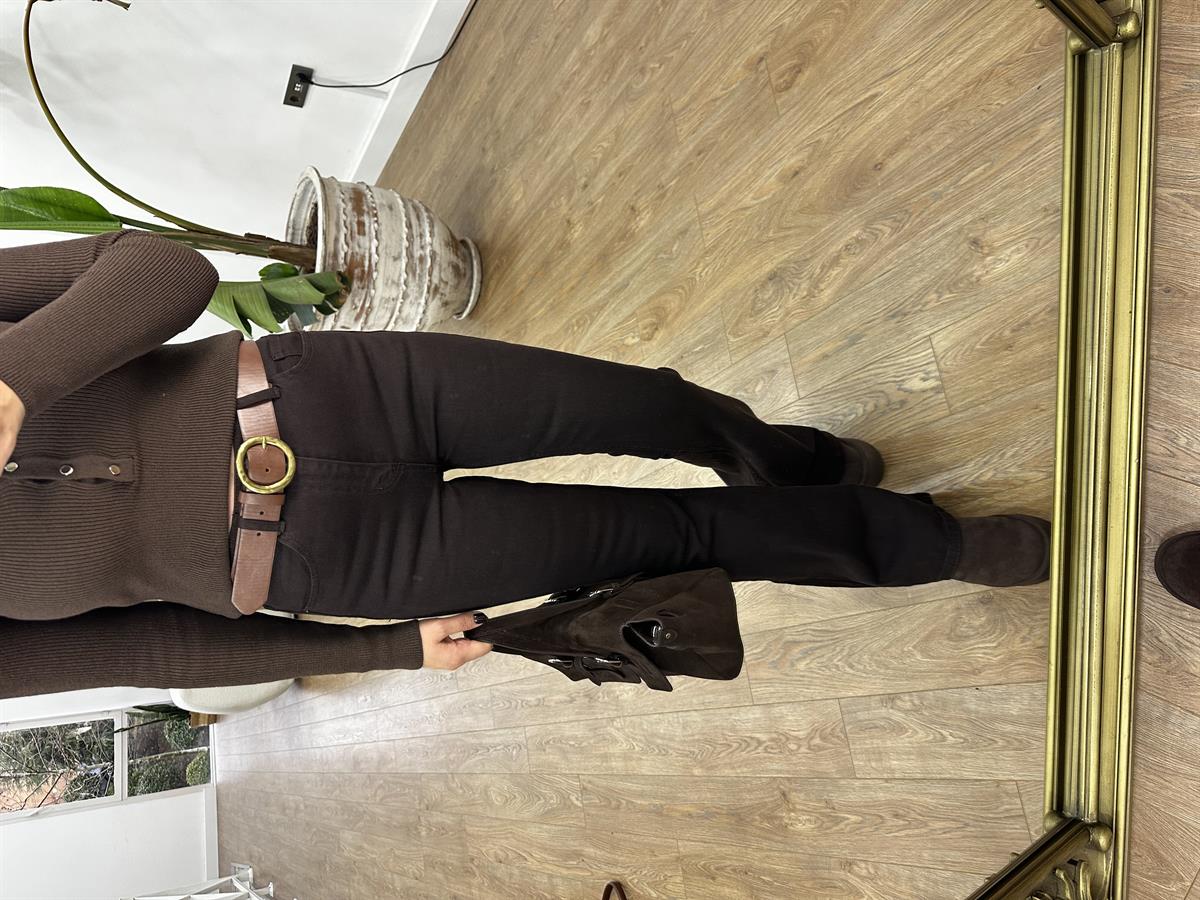 Orijinal Marka İspanyol Paça Jean - Acı Kahve