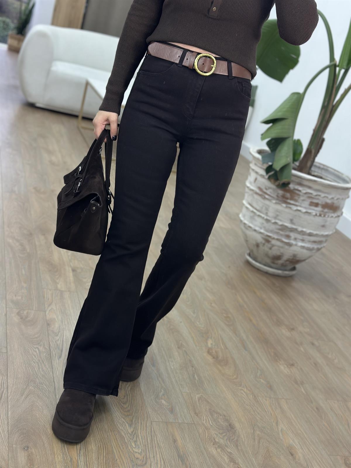 Orijinal Marka İspanyol Paça Jean - Acı Kahve