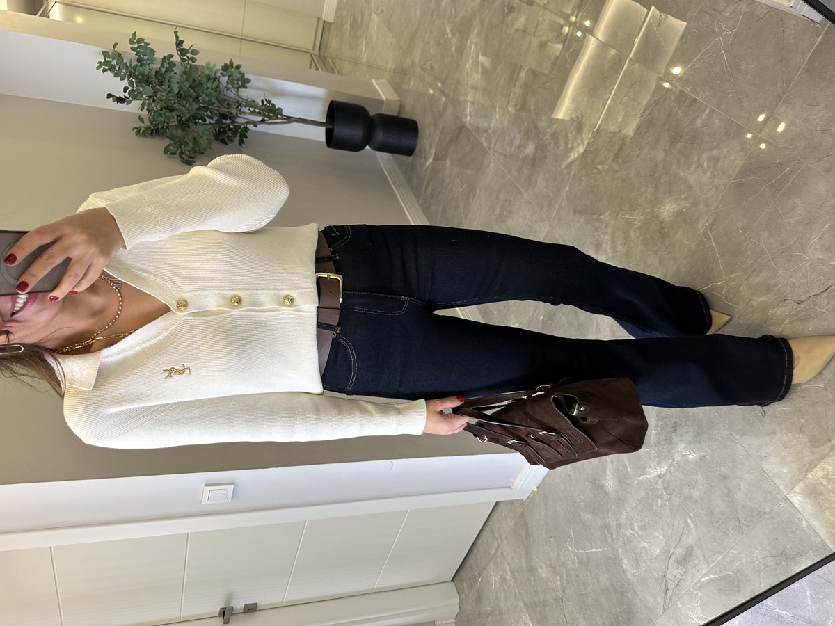 Orijinal Marka İspanyol Paça Jean - Koyu Lacivert