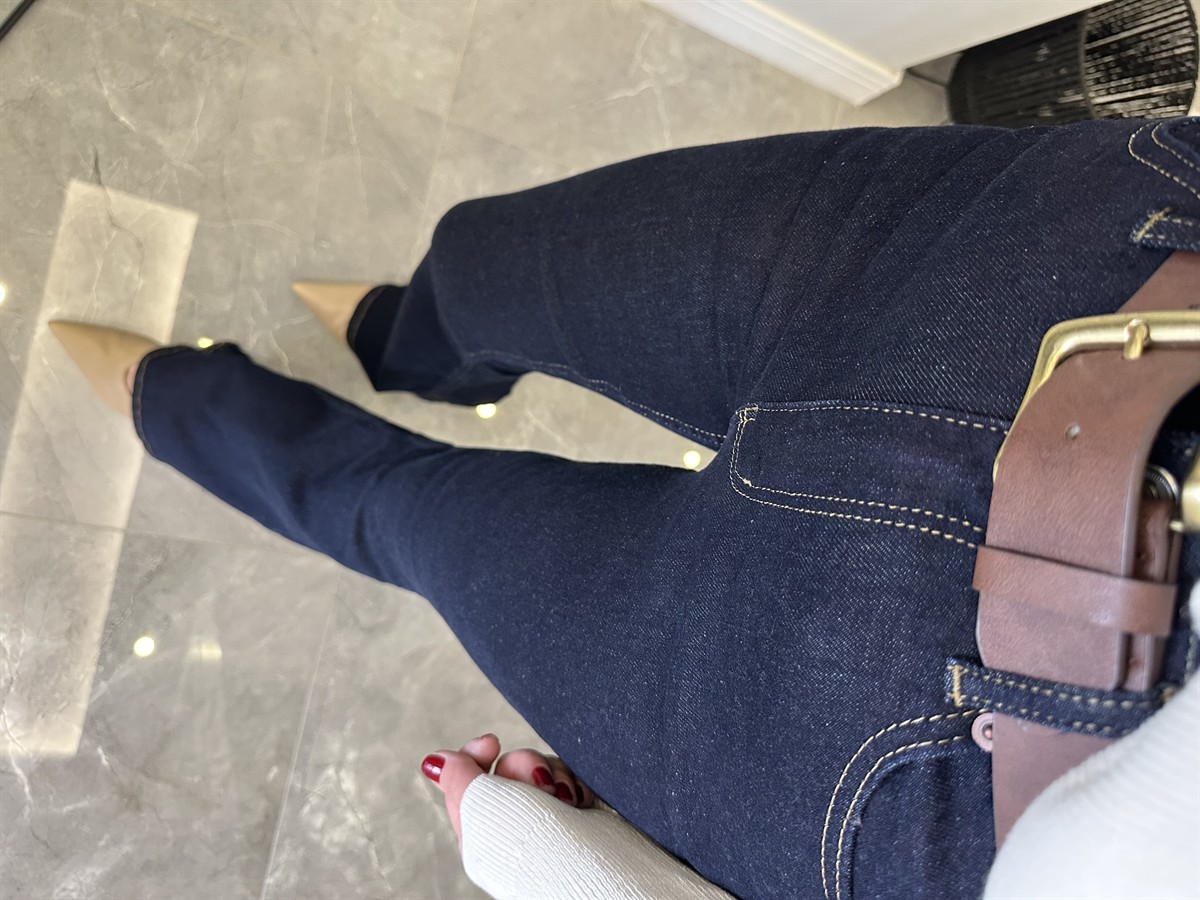 Orijinal Marka İspanyol Paça Jean - Koyu Lacivert