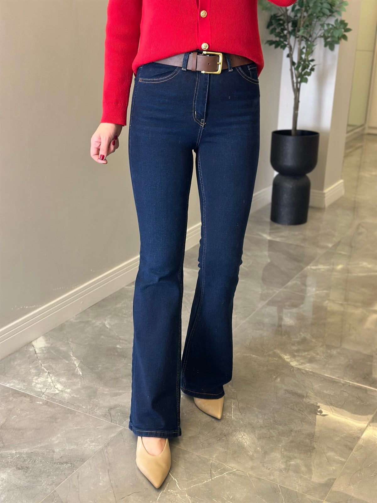 Orijinal Marka İspanyol Paça Jean - Lacivert