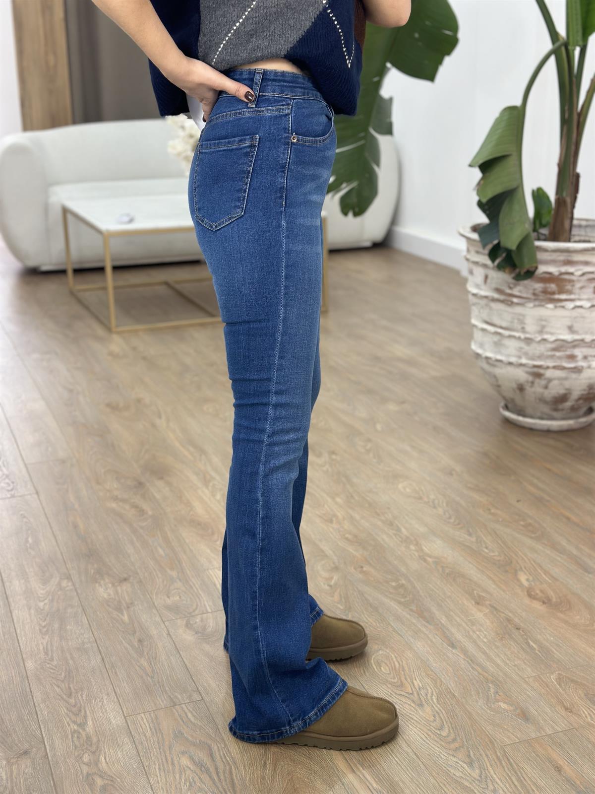 Orijinal Marka İspanyol Paça Jean - Mavi 