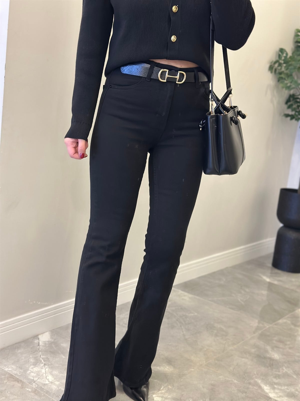 Orijinal Marka İspanyol Paça Jean - Siyah