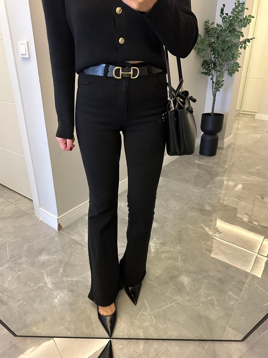 Orijinal Marka İspanyol Paça Jean - Siyah