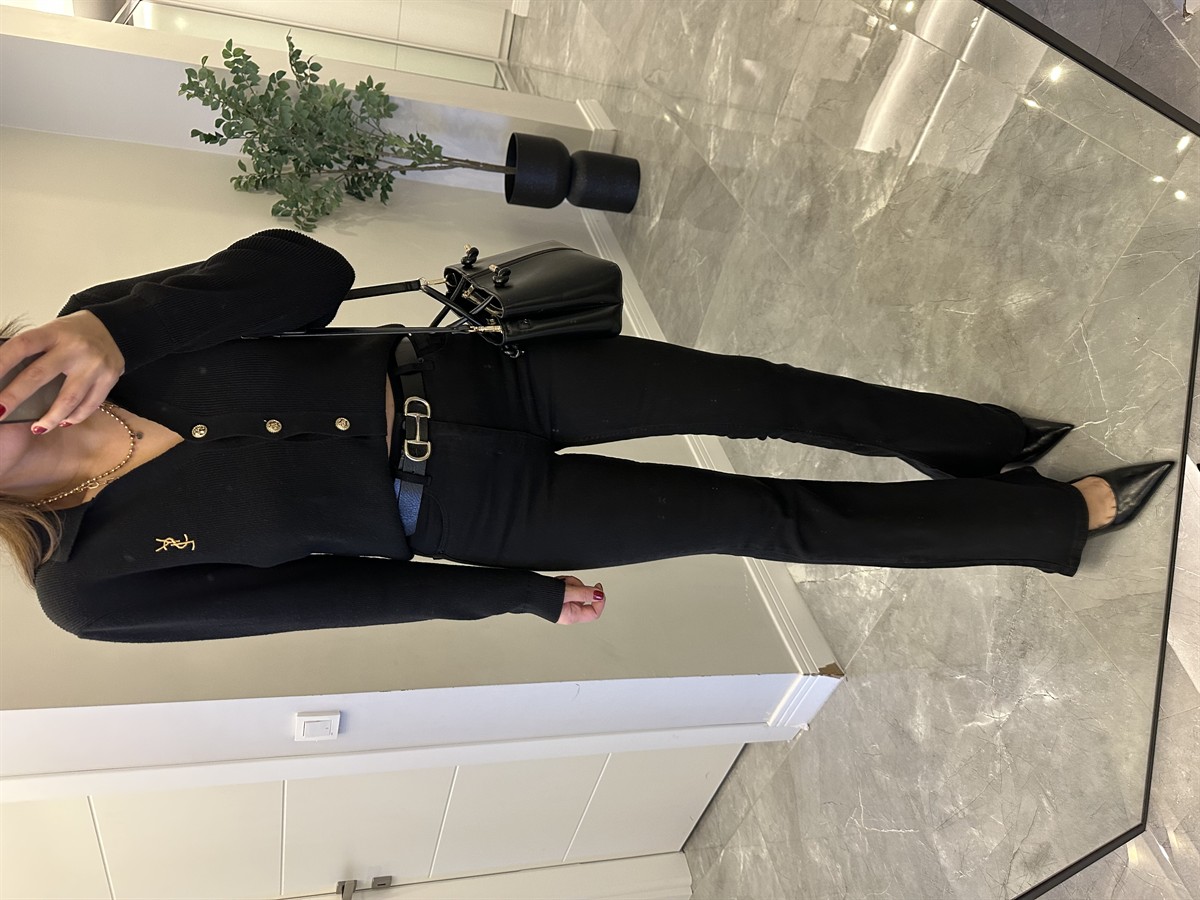 Orijinal Marka İspanyol Paça Jean - Siyah