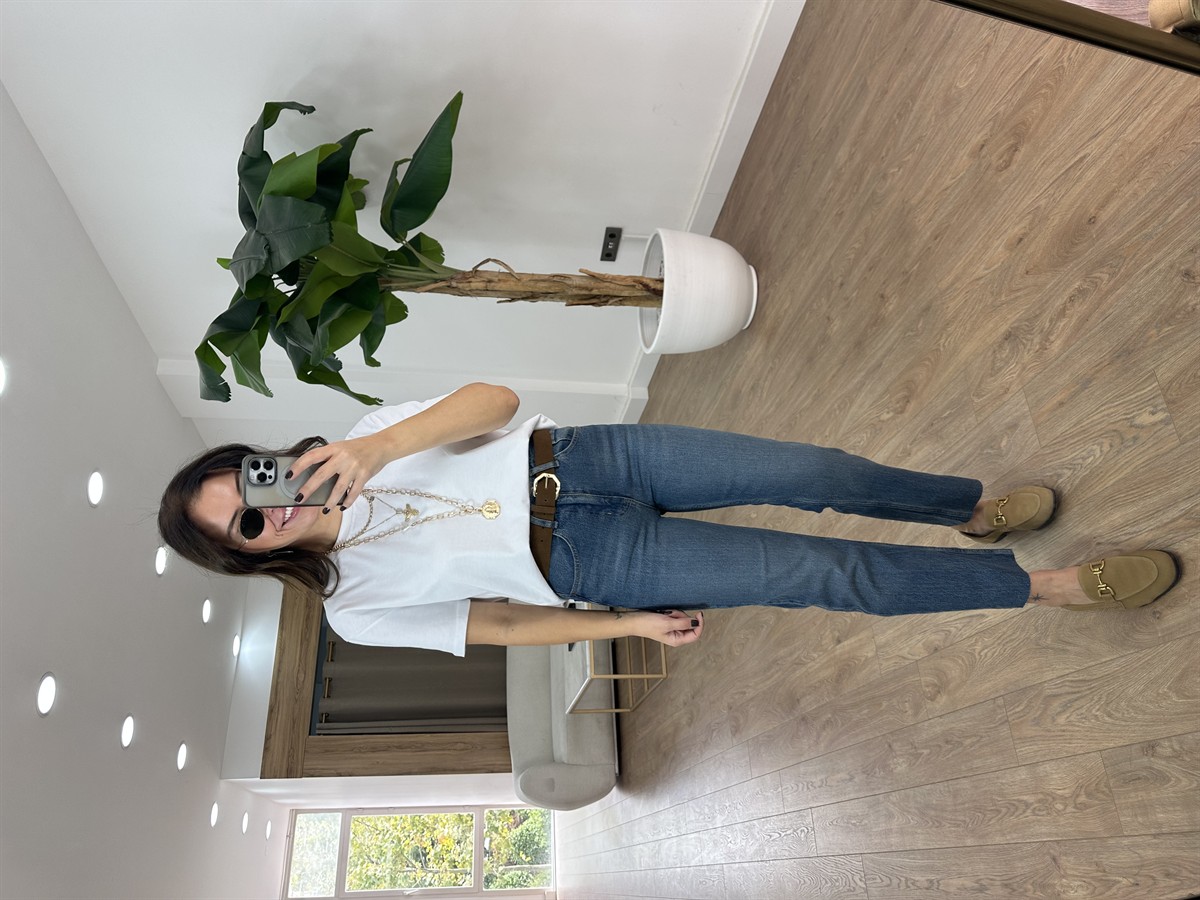 Orijinal Marka Kesik Paça Jean - Tint